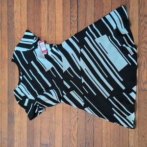 Vince Camuto Black and White Striped Dress